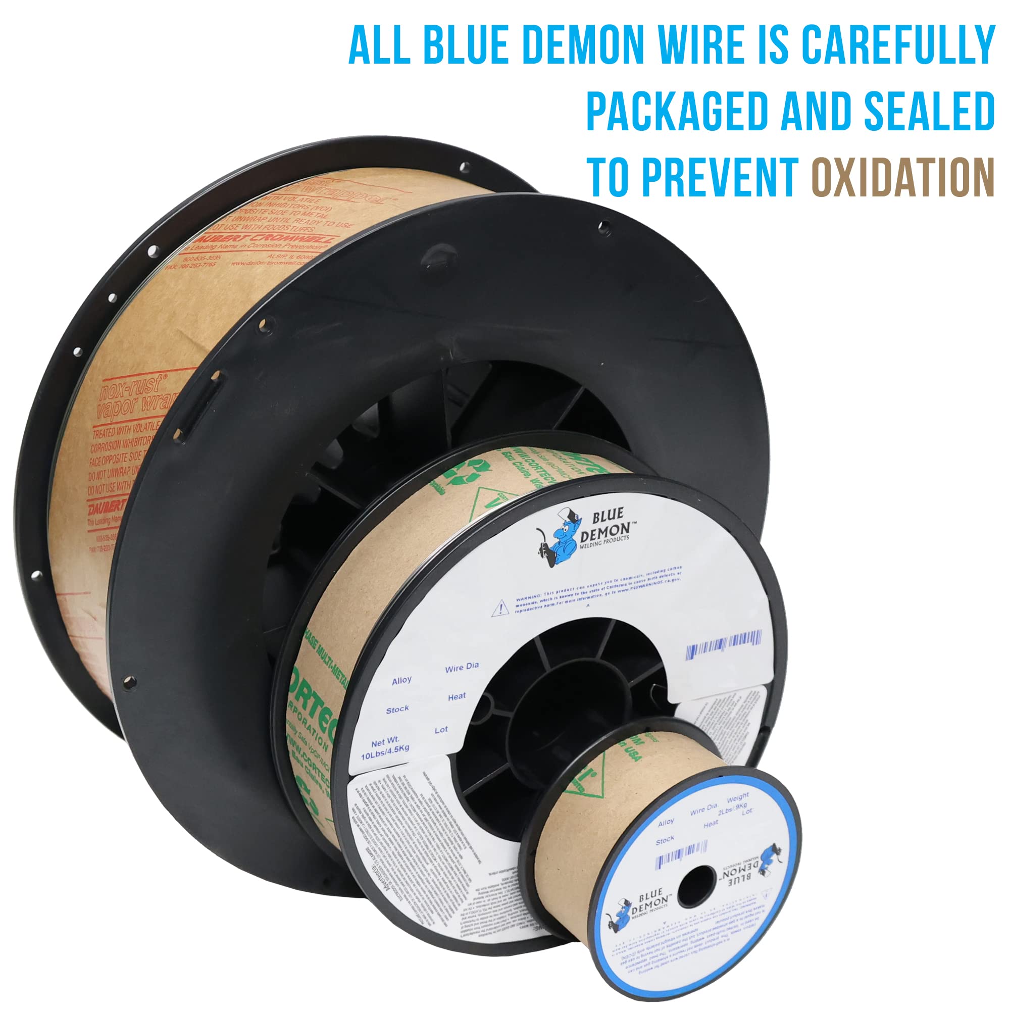 Blue Demon ER70S6 X .030 X 10 LB MIG/GMAW Carbon Steel Welding Wire, All Position, Low Spatter, Formulated to Provide Porosity-Free, X-Ray Quality Welds - Image 7