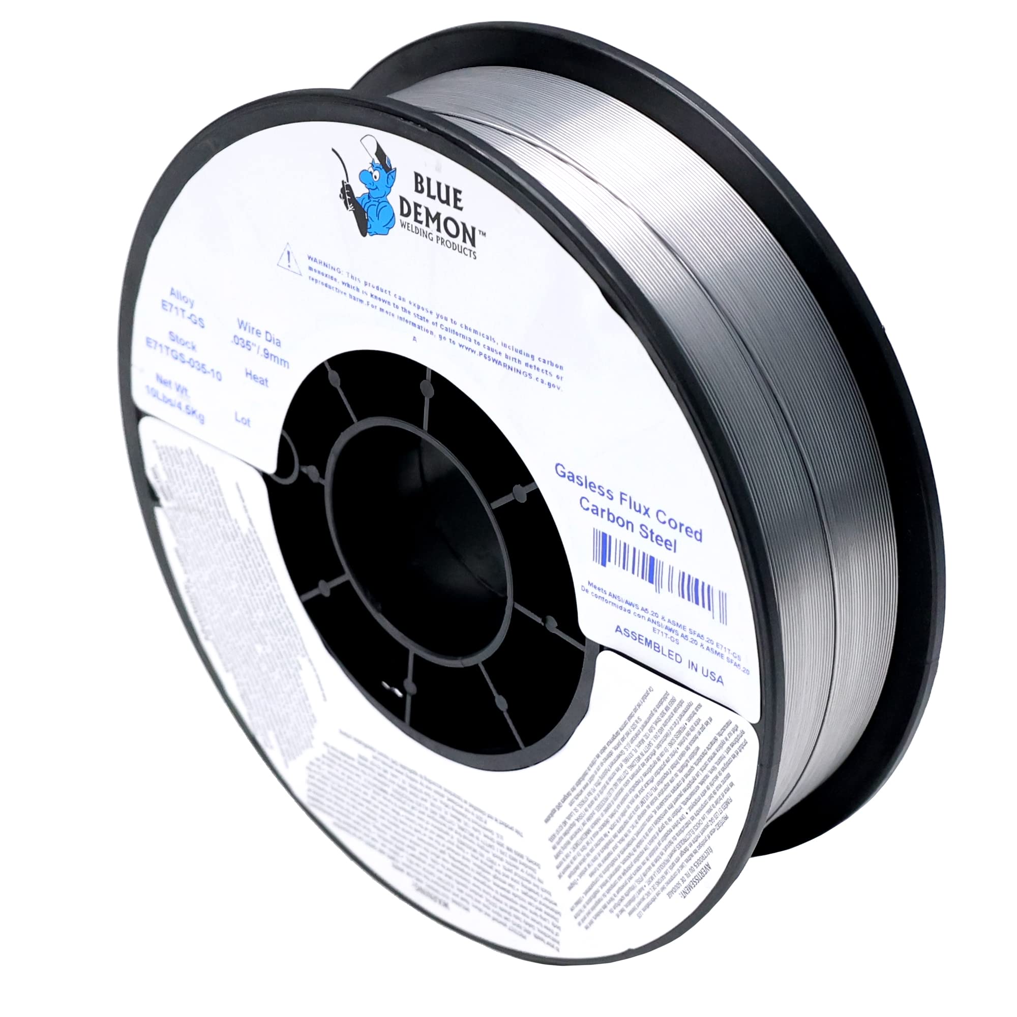 Blue Demon E71TGS .035 X 10# Spool Gasless Flux Core Welding Wire - Image 4