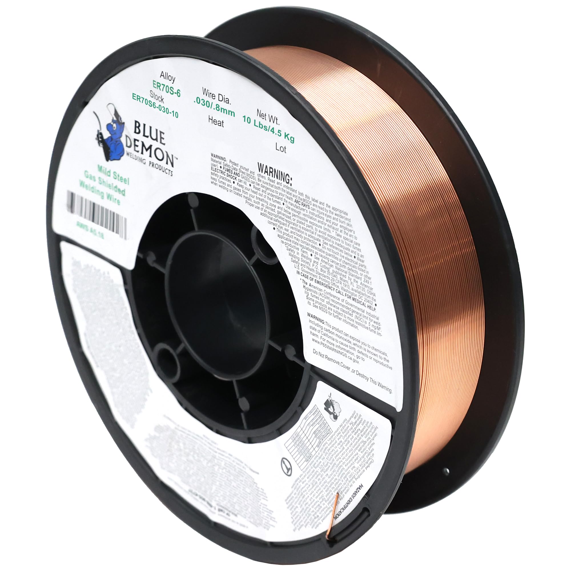 Blue Demon ER70S6 X .030 X 10 LB MIG/GMAW Carbon Steel Welding Wire, All Position, Low Spatter, Formulated to Provide Porosity-Free, X-Ray Quality Welds - Image 3