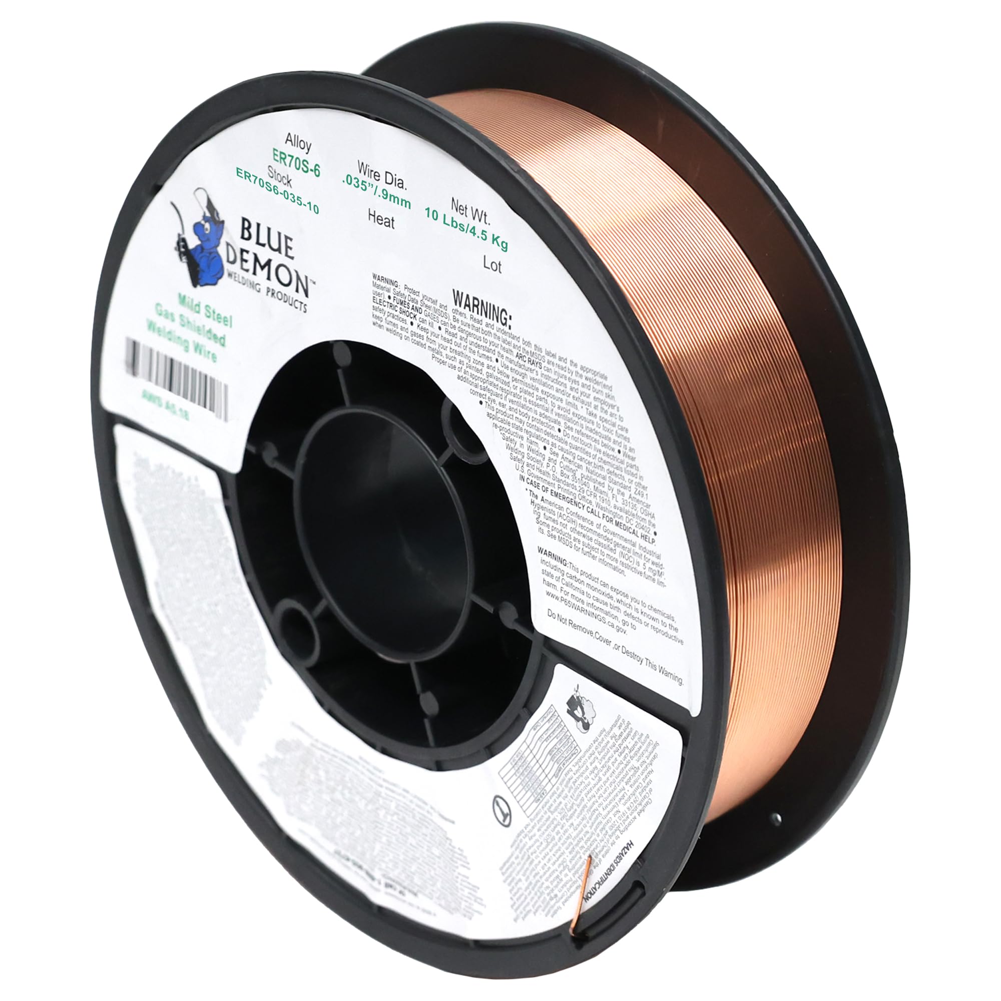 Blue Demon ER70S6 X .035 X 10 LB MIG/GMAW Carbon Steel Welding Wire, All Position, Low Spatter, Formulated to Provide Porosity-Free, X-Ray Quality Welds - Image 3