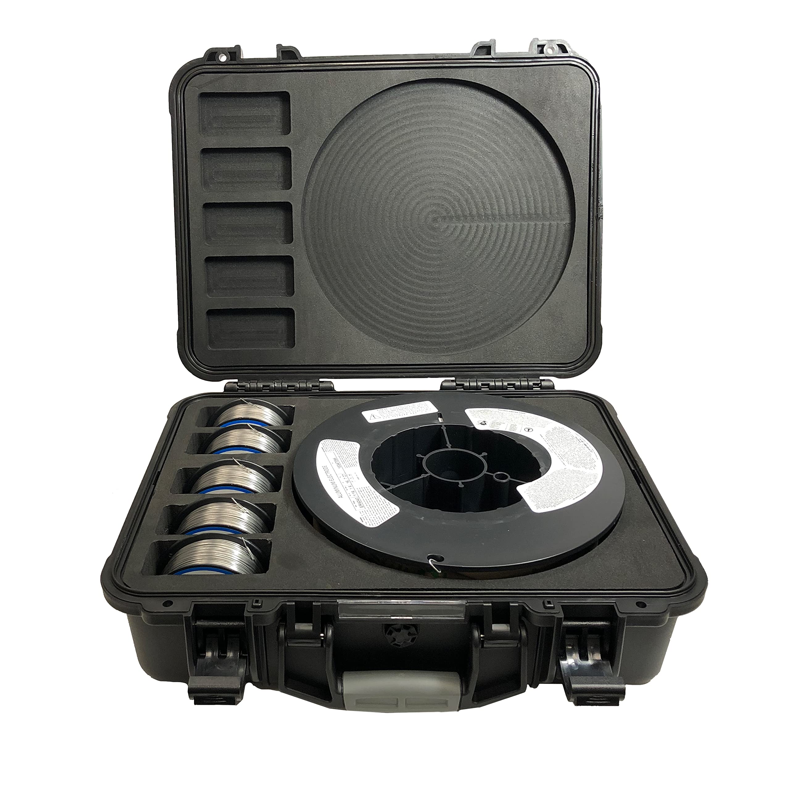 Blue Demon MIG/GMAW Wire Storage Case, Durable, Lockable, Lightweight, Holds 5 1-2 lb Spools and 1 33 lb Spool or 1 10-11 lb Spool, Air and Water Tight - Image 5