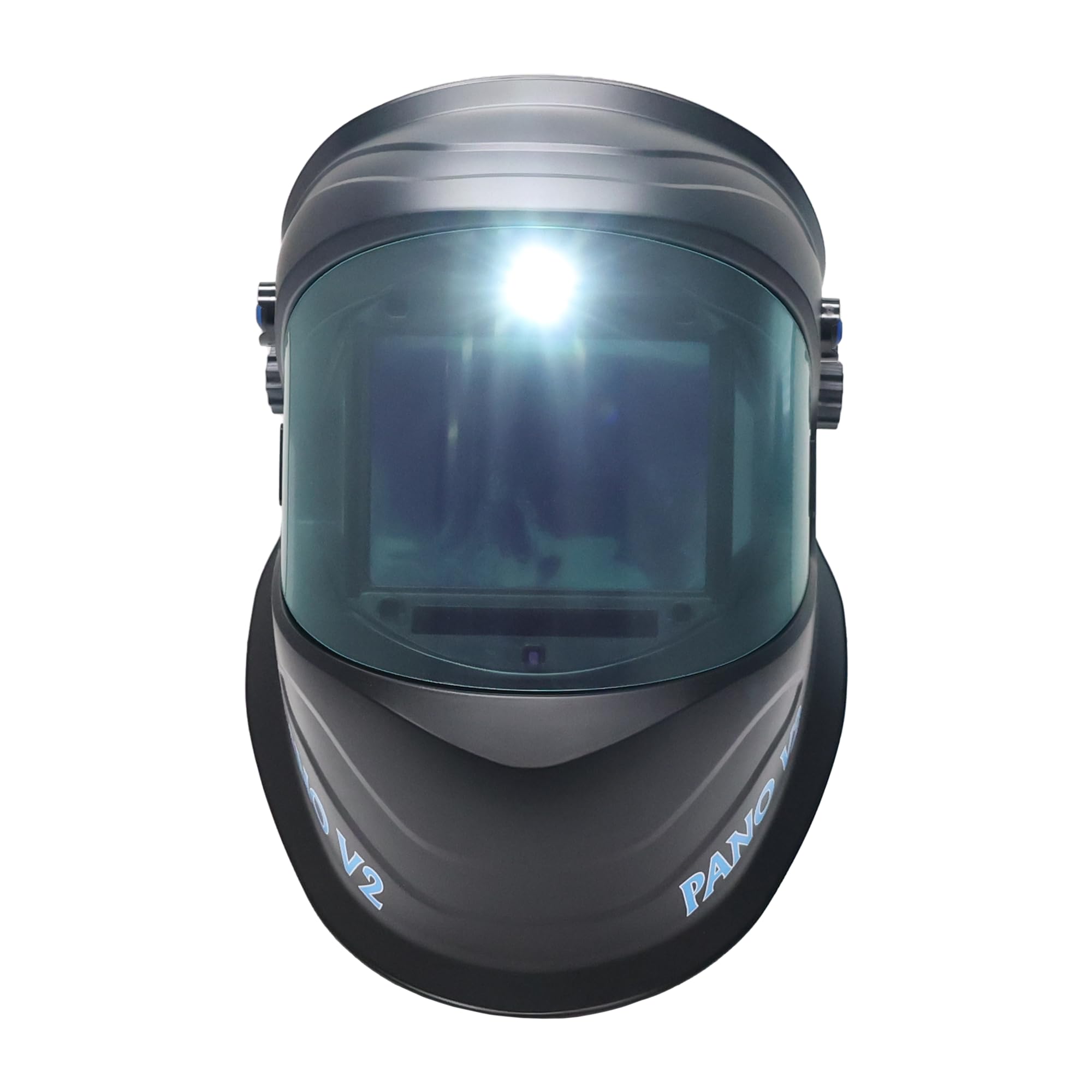 Blue Demon Pano V2 Welding Hood, 7 Arc Sensors, Auto darkening across all 3 Filters, Shades 4-13, 1/1/1/1 Optical Clarity with True View Technology (Blue Demon Pano V2 Welding Hood) - Image 3