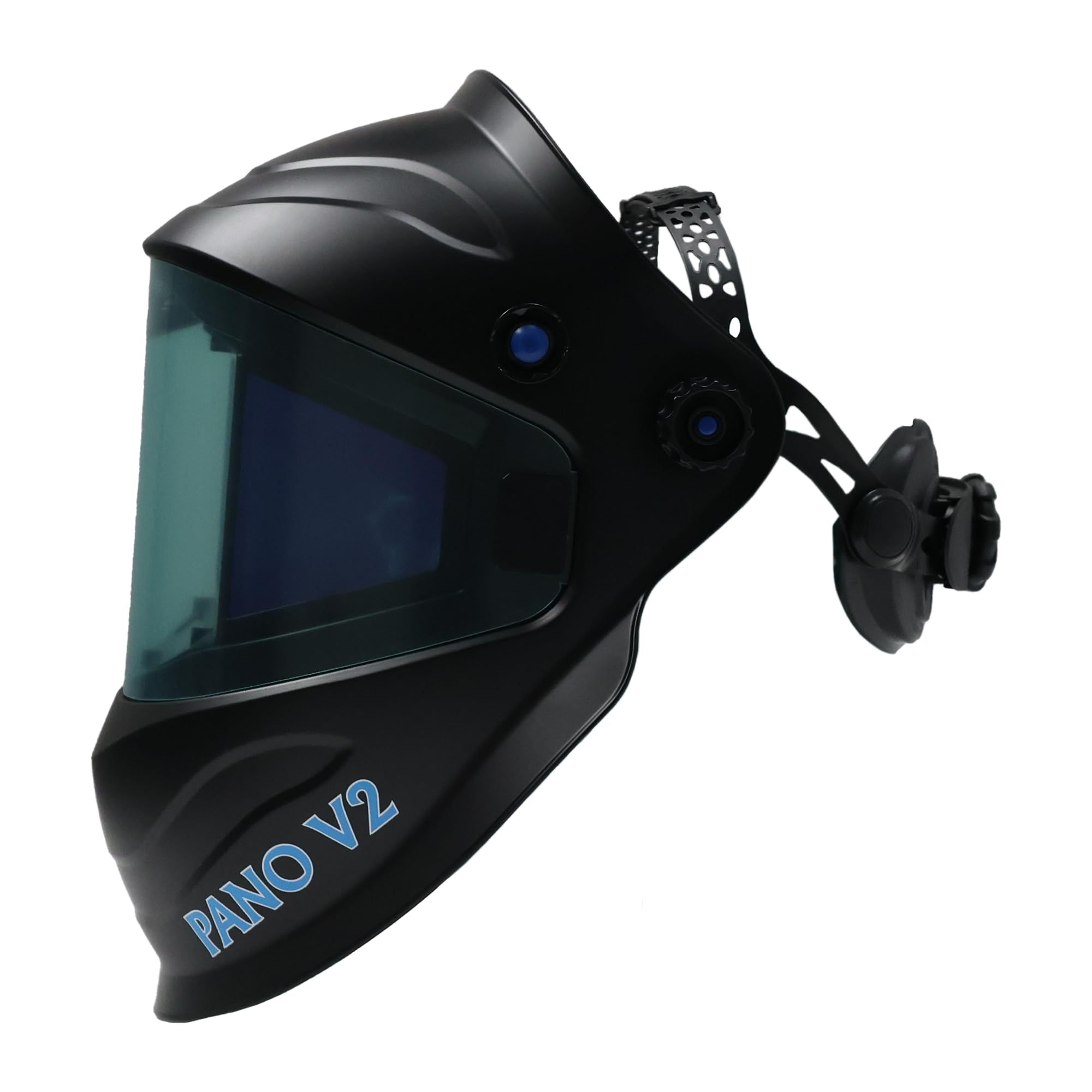Blue Demon Pano V2 Welding Hood, 7 Arc Sensors, Auto darkening across all 3 Filters, Shades 4-13, 1/1/1/1 Optical Clarity with True View Technology (Blue Demon Pano V2 Welding Hood) - Image 4