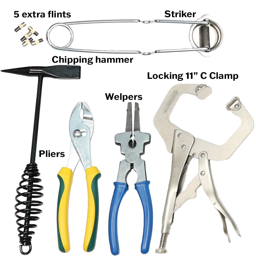 Blue Demon Welding School Kit, Essential PPE and Tools to Get You Started Welding, Comes with a Trueview 6700 Auto Darkening Helmet, Gamechanger Heavy D’s Gloves (Medium) - Image 8